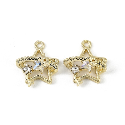 Alloy Micro Pave Clear Cubic Zirconia Pendants FIND-H024-16G-1