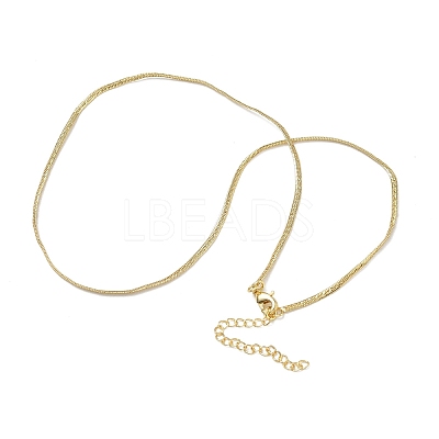 4MM Brass Flat Snake Chain Necklaces for Women KK-CBA4FD4-07G-1