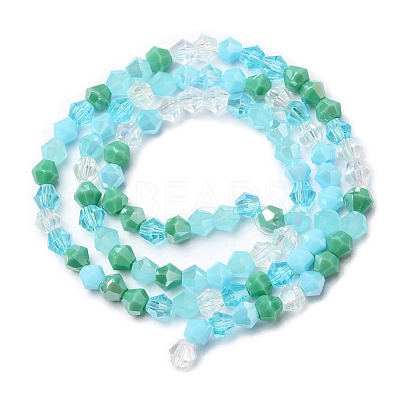 Electroplate Glass Beads Strands X1-EGLA-D018-02F-1