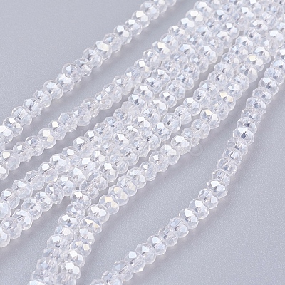 Electroplate Glass Beads Strands EGLA-R048-2mm-01-1