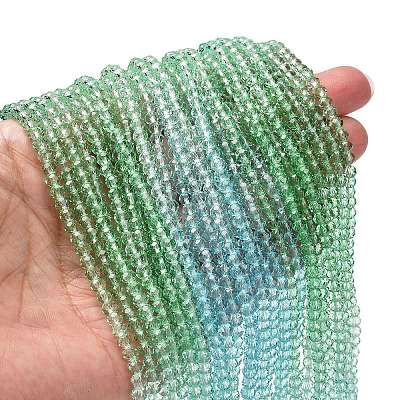 Transparent Painted Glass Beads Strands DGLA-A034-T4mm-A16-1