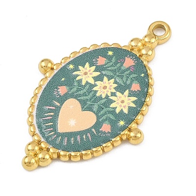 Printed 304 Stainless Steel Pendants STAS-P419-12G-04-1