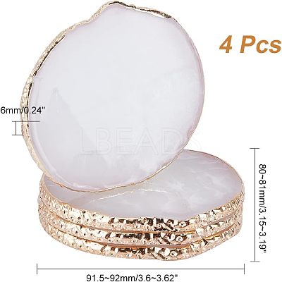 Resin Imitation Agate Coasters for Drinks MRMJ-CA0001-33-1