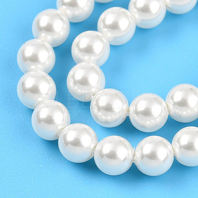 Baking Paint Pearlized Glass Pearl Bead Strands X-HY-N002-4mm-A11-1