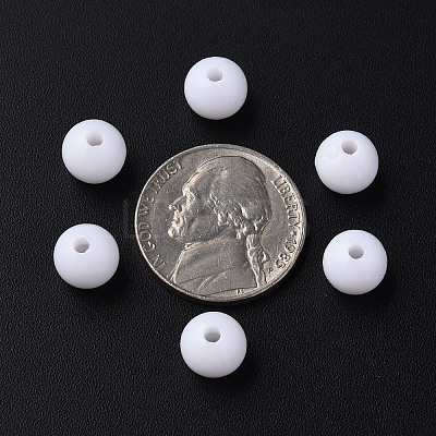 Opaque Acrylic Beads X-MACR-S370-C8mm-01-1