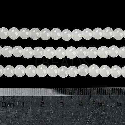 Baking Paint Imitation Jade Glass Round Bead Strands LS-DGLA-Q021-6mm-01-1