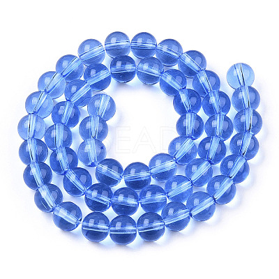 Transparent Glass Beads Strands GLAA-T032-T8mm-04-1