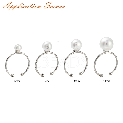 Brass Cup Peg Open Cuff Ring Settings KK-G518-02P-01-1