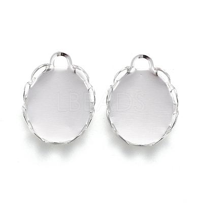 304 Stainless Steel Cabochon Settings STAS-P249-13B-S-1