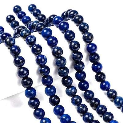 Natural Lapis Lazuli Beads Strands X-G-G087-8mm-1