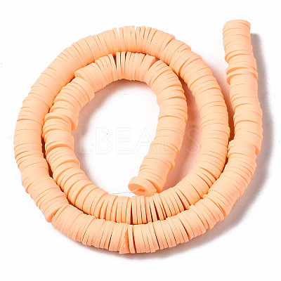 Handmade Polymer Clay Beads Strands CLAY-R089-8mm-148-1