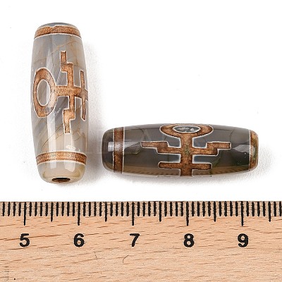 Tibetan Style dZi Beads TDZI-E004-55-1