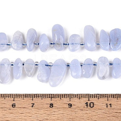 Natural Blue Lace Agate Beads Strands G-Z091-A37-1