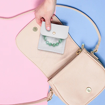 6Pcs PVC PU Leather Jewelry Envelope Pouches with Snap Button ABAG-WH0039-49A-1