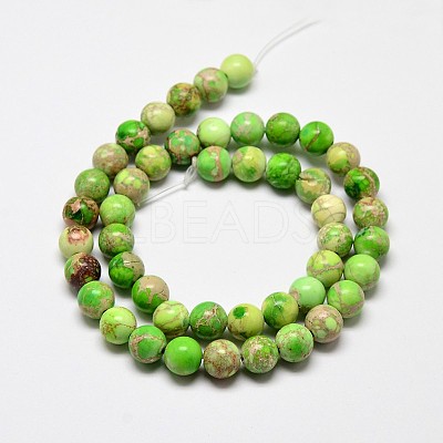 Natural Imperial Jasper Beads Strands G-I122-4mm-01-1