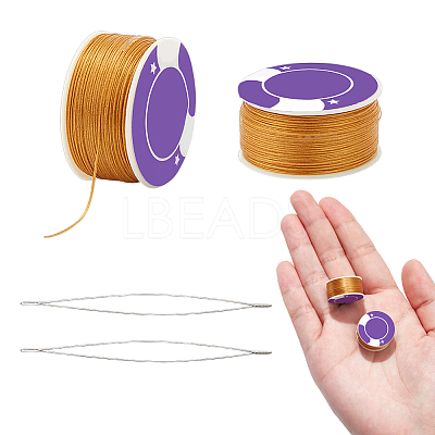 2 Rolls Special Coated Polyester Beading Threads OCOR-NB0002-06D-1