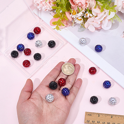 20Pcs 4 Colors Acrylic Rhinestone Beads OACR-SC0003-05-1