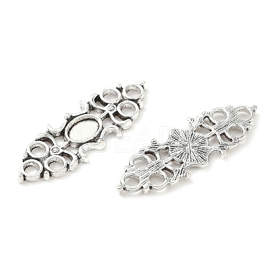 Tibetan Style Alloy Connector Cabochon Settings FIND-B050-13AS-1