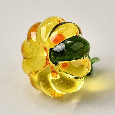 Glass Pumpkin Display Decorations DJEW-WH0043-71D-01-1