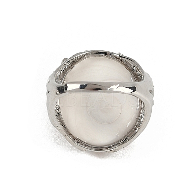 Half Round Natural Shell Finger Rings RJEW-P128-05P-1