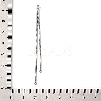 Brass Square Snake Chain Big Pendants KK-G510-09P-1