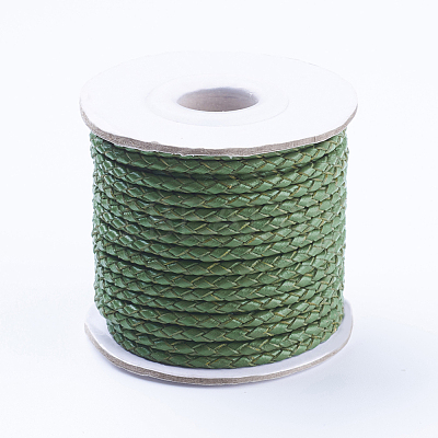 Round Braided Cowhide Cords WL-L009-01O-1