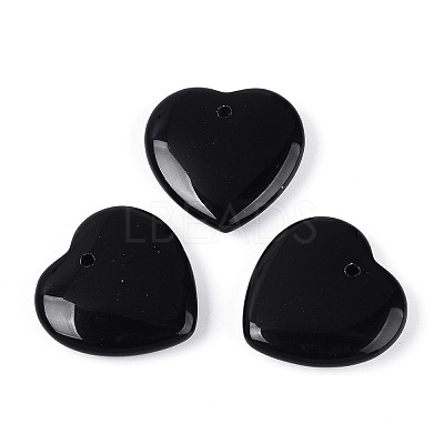 Natural Black Obsidian Pendants G-Q601-11D-1