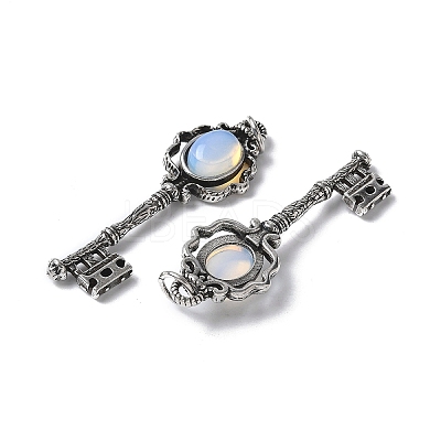 Key Brass Opalite Big Pendants KK-D361-01AS-22-1