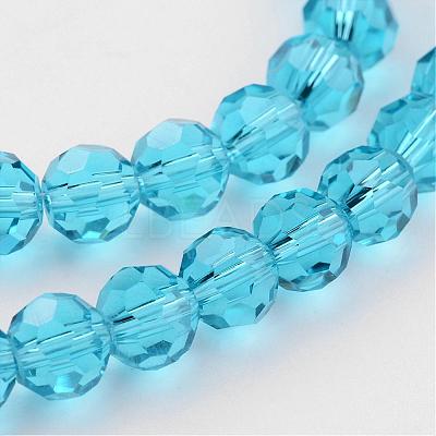 Transparent Glass Bead Strands GLAA-G013-4mm-49-1