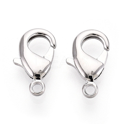 Brass Lobster Claw Clasps KK-YW0004-01C-P-1
