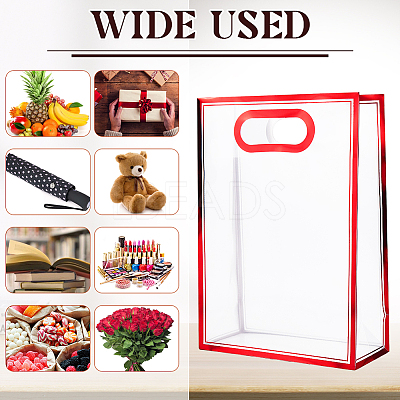 12Pcs Rectangle Plastic Gift Bags ABAG-SP0001-07C-1