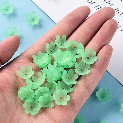 Frosted Acrylic Bead Caps MACR-S371-07A-733-1
