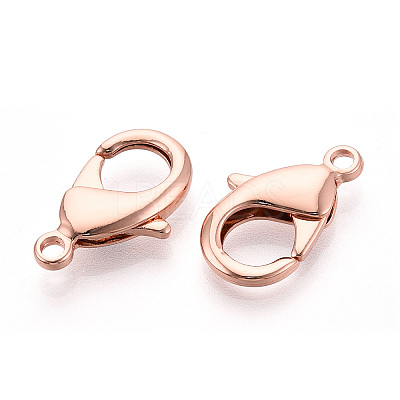 Brass Lobster Claw Clasps KK-YW0004-01E-RG-1