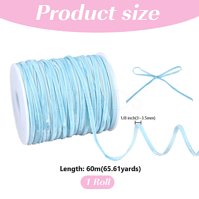 60M Nylon Single Face Velvet Ribbons OCOR-HY0001-73B-1