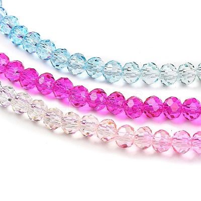 Transparent Painted Glass Beads Strands LS-DGLA-A034-T3mm-A14-1