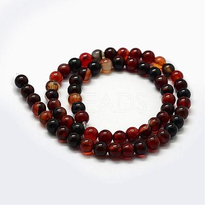 Natural Agate Beads Strands G-F417-07-6mm-1