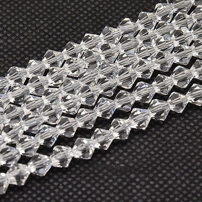 Imitate Austrian Crystal Bicone Glass Beads Strands X-GLAA-F029-6x6mm-13-1