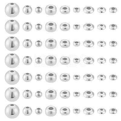 60Pcs 9 Styles 925 Sterling Silver Beads STER-PH0003-29-1