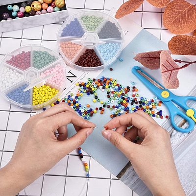 180g 12 Colors Glass Seed Beads SEED-SZ0001-010-1