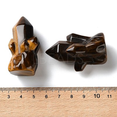 Natural Tiger Eye Cluster Display Decorations DJEW-C020-01E-1