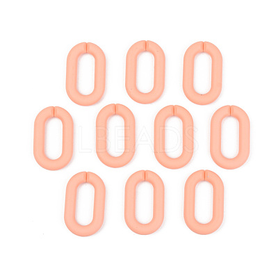 Opaque Spray Painted Acrylic Linking Rings OACR-T024-02-I02-1