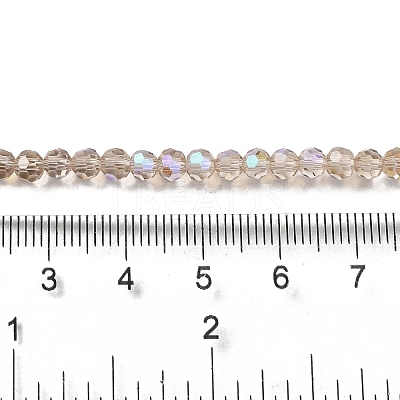 Electroplate Transparent Glass Beads Strands EGLA-A035-T4mm-L22-1