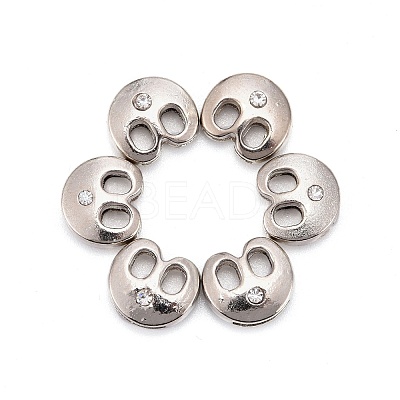 Letter Slider Beads for Watch Band Bracelet Making X-ALRI-O012-B-NR-1