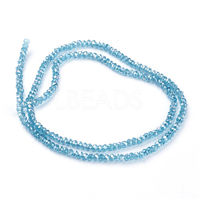 Electroplate Glass Beads Strands EGLA-R048-2mm-M-1