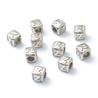 Tarnish Resistant 304 Stainless Steel European Beads STAS-H145-01Z-P-1