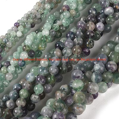 Natural Fluorite Beads Strands G-P530-B04-03-1