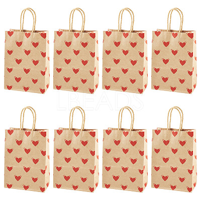 10Pcs Valentine's Day Paper Bags CARB-TADJ0001-01C-1
