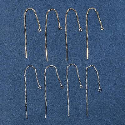 8Pcs 2 Colors Brass Stud Earring Findings KK-FS0001-52-1