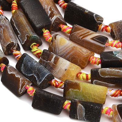 Natural Weathered Agate Beads Strands G-A321-F02-01A-1
