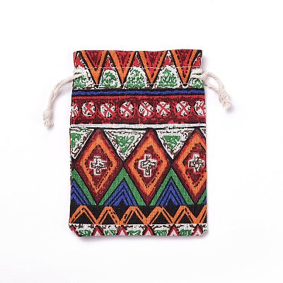 Polycotton(Polyester Cotton) Packing Pouches Drawstring Bags ABAG-T006-A22-1